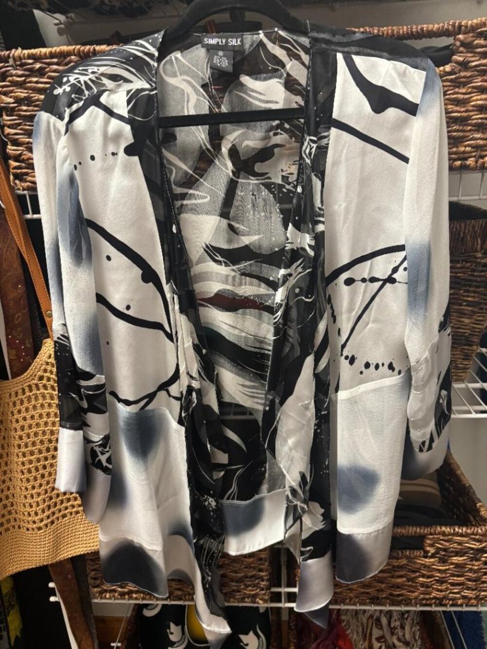Simply Silk 85% Silk Abstract Kimono Jacket - Never Worn $85